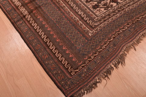 Kilim Brown Hand Knotted 53 X 85 Area Rug 100-109148 Image 4