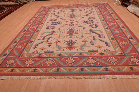 Kilim Red Flat Woven 90 X 120 Area Rug 100-109149 Image 1