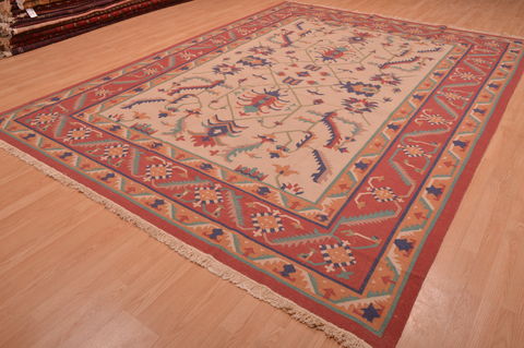 Kilim Red Flat Woven 90 X 120 Area Rug 100-109149 Image 2