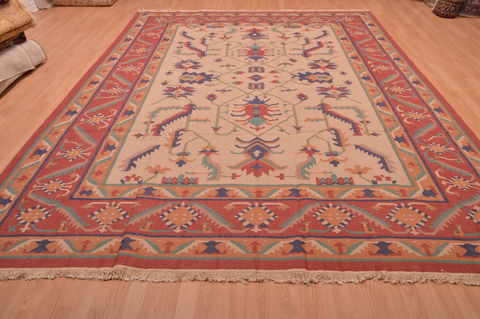 Kilim Red Flat Woven 90 X 120 Area Rug 100-109149 Image 4