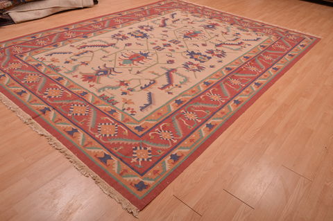 Kilim Red Flat Woven 90 X 120 Area Rug 100-109149 Image 7
