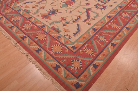 Kilim Red Flat Woven 90 X 120 Area Rug 100-109149 Image 8