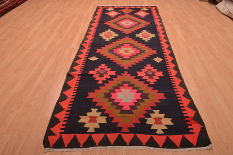 Kilim Red Runner Hand Woven 42 X 106 Area Rug 100-109150 Image 1