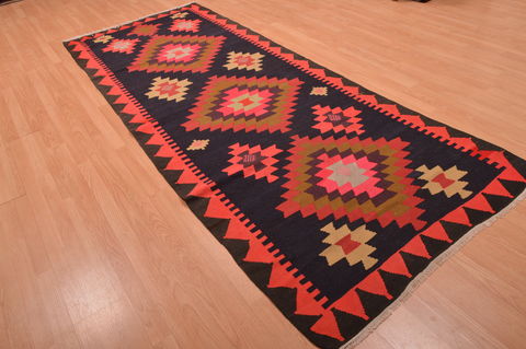 Kilim Red Runner Hand Woven 42 X 106 Area Rug 100-109150 Image 3