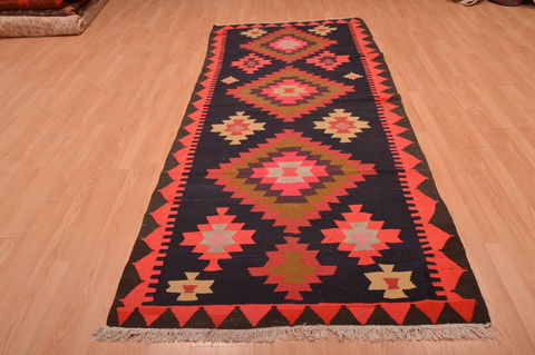 Kilim Red Runner Hand Woven 42 X 106 Area Rug 100-109150 Image 4