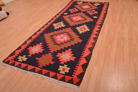 Kilim Red Runner Hand Woven 42 X 106 Area Rug 100-109150 Image 5