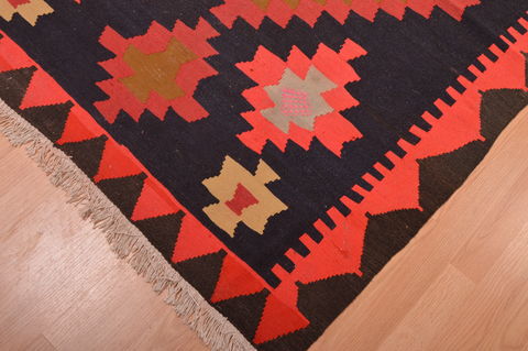 Kilim Red Runner Hand Woven 42 X 106 Area Rug 100-109150 Image 6