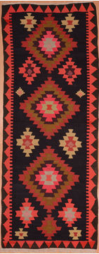 Kilim Red Runner Hand Woven 4'2" X 10'6"  Area Rug 100-109150