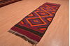 Kilim Red Runner Hand Woven 36 X 1011  Area Rug 100-109151 Thumb 2