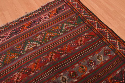 Kilim Brown Runner Hand Knotted 44 X 91 Area Rug 100-109152 Image 10