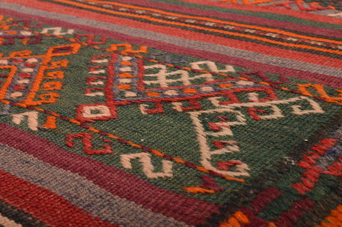 Kilim Brown Runner Hand Knotted 44 X 91 Area Rug 100-109152 Image 12