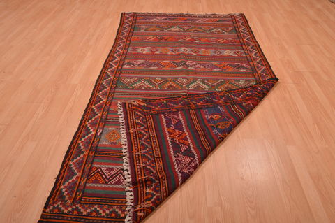 Kilim Brown Runner Hand Knotted 44 X 91 Area Rug 100-109152 Image 13