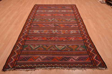 Kilim Brown Runner Hand Knotted 44 X 91 Area Rug 100-109152 Image 1