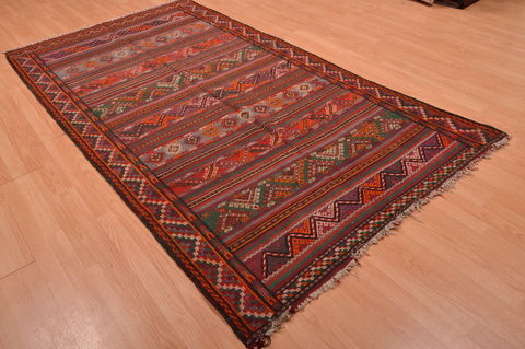 Kilim Brown Runner Hand Knotted 44 X 91 Area Rug 100-109152 Image 3