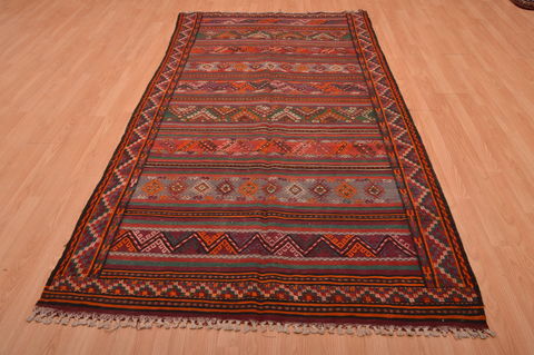 Kilim Brown Runner Hand Knotted 44 X 91 Area Rug 100-109152 Image 4