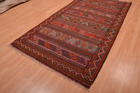 Kilim Brown Runner Hand Knotted 44 X 91 Area Rug 100-109152 Image 5