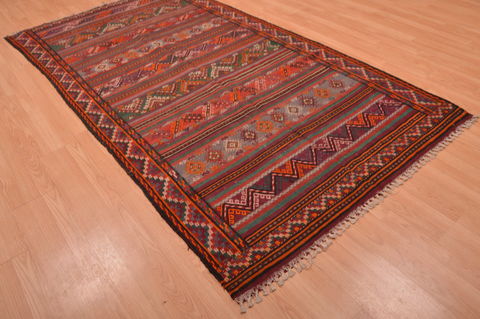 Kilim Brown Runner Hand Knotted 44 X 91 Area Rug 100-109152 Image 6