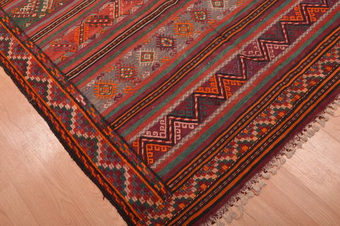 Kilim Brown Runner Hand Knotted 44 X 91 Area Rug 100-109152 Image 7