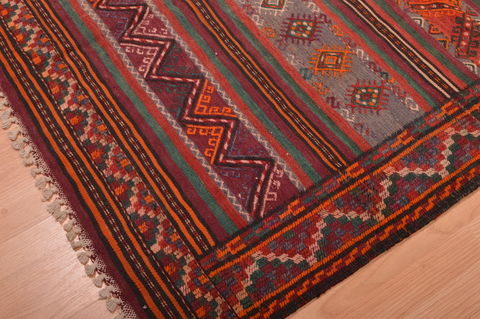 Kilim Brown Runner Hand Knotted 44 X 91 Area Rug 100-109152 Image 8