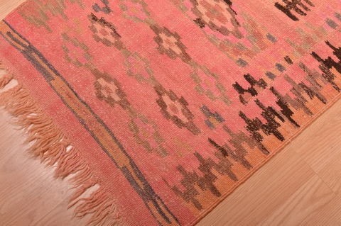 Kilim Red Runner Hand Knotted 25 X 76 Area Rug 100-109157 Image 8