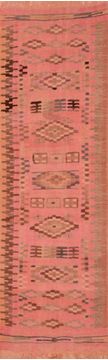 Kilim Red Runner Hand Knotted 2'5" X 7'6"  Area Rug 100-109157