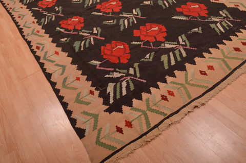Kilim Black Flat Woven 80 X 124 Area Rug 100-109160 Image 10