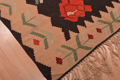 Kilim Black Flat Woven 80 X 124 Area Rug 100-109160 Image 13