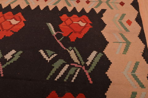 Kilim Black Flat Woven 80 X 124 Area Rug 100-109160 Image 7