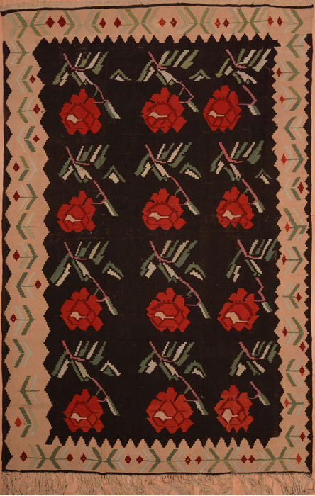 Kilim Black Flat Woven 80 X 124 Area Rug 100-109160 Image 0
