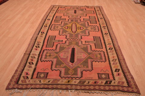 Kilim Red Hand Knotted 50 X 91 Area Rug 100-109162 Image 1