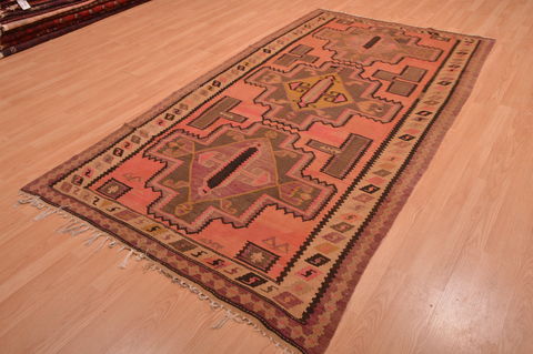 Kilim Red Hand Knotted 50 X 91 Area Rug 100-109162 Image 2