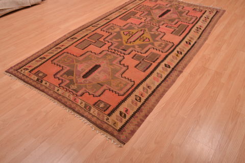 Kilim Red Hand Knotted 50 X 91 Area Rug 100-109162 Image 4