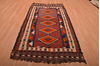 Kilim Red Hand Knotted 41 X 82  Area Rug 100-109165 Thumb 1