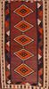 Kilim Red Hand Knotted 41 X 82  Area Rug 100-109165 Thumb 0
