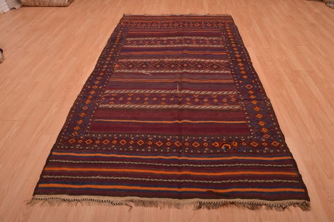 Kilim Brown Runner Hand Knotted 50 X 96 Area Rug 100-109167 Image 10