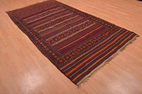 Kilim Brown Runner Hand Knotted 50 X 96 Area Rug 100-109167 Image 11