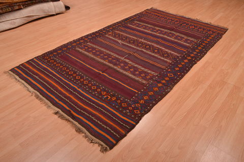 Kilim Brown Runner Hand Knotted 50 X 96 Area Rug 100-109167 Image 12