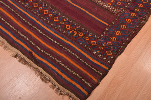 Kilim Brown Runner Hand Knotted 50 X 96 Area Rug 100-109167 Image 13