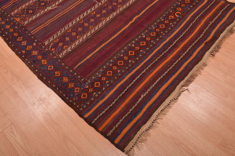 Kilim Brown Runner Hand Knotted 50 X 96 Area Rug 100-109167 Image 14