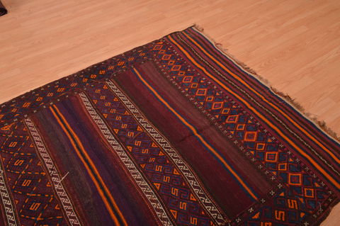Kilim Brown Runner Hand Knotted 50 X 96 Area Rug 100-109167 Image 17