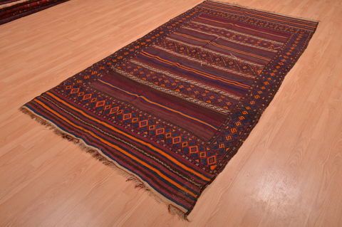 Kilim Brown Runner Hand Knotted 50 X 96 Area Rug 100-109167 Image 2
