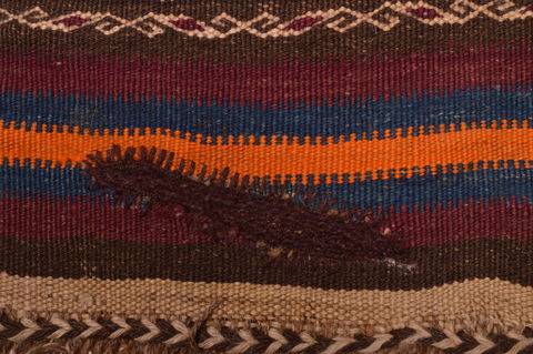 Kilim Brown Runner Hand Knotted 50 X 96 Area Rug 100-109167 Image 7