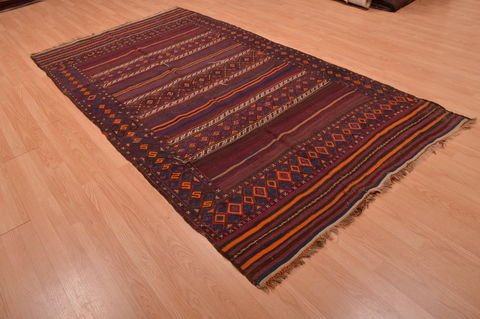 Kilim Brown Runner Hand Knotted 50 X 96 Area Rug 100-109167 Image 9
