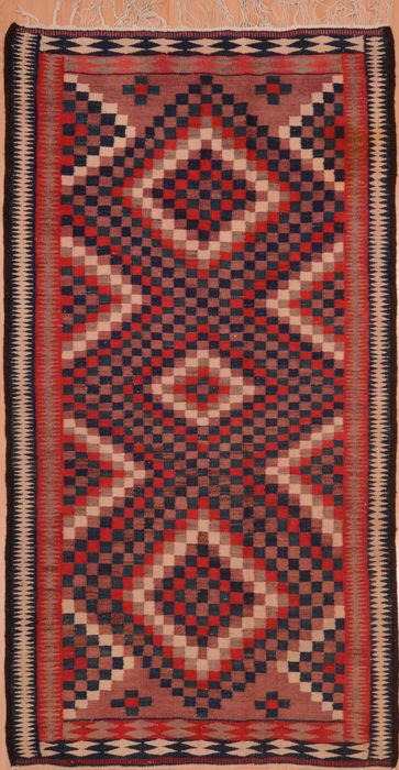 Kilim Red Hand Knotted 48 X 92 Area Rug 100-109169 Image 0