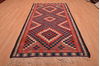 Kilim Red Hand Knotted 48 X 92  Area Rug 100-109169 Thumb 1