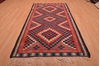 Kilim Red Hand Knotted 48 X 92 Area Rug 100-109169 Thumb 1