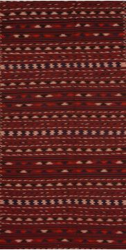 Afghan Kilim Red Rectangle 6x9 ft Wool Carpet 109170