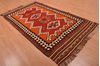 Kilim Red Hand Knotted 46 X 81  Area Rug 100-109171 Thumb 3