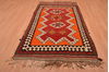 Kilim Red Hand Knotted 46 X 81  Area Rug 100-109171 Thumb 4