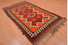 Kilim Red Hand Knotted 46 X 81  Area Rug 100-109171 Thumb 5
